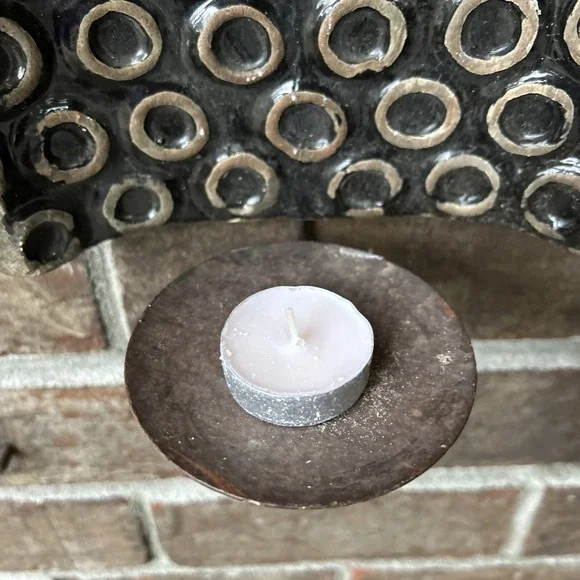 Sconce Large Wall Candle Holder 14x8 Outside/Inside Blue Grey Large - Picture 2 of 8